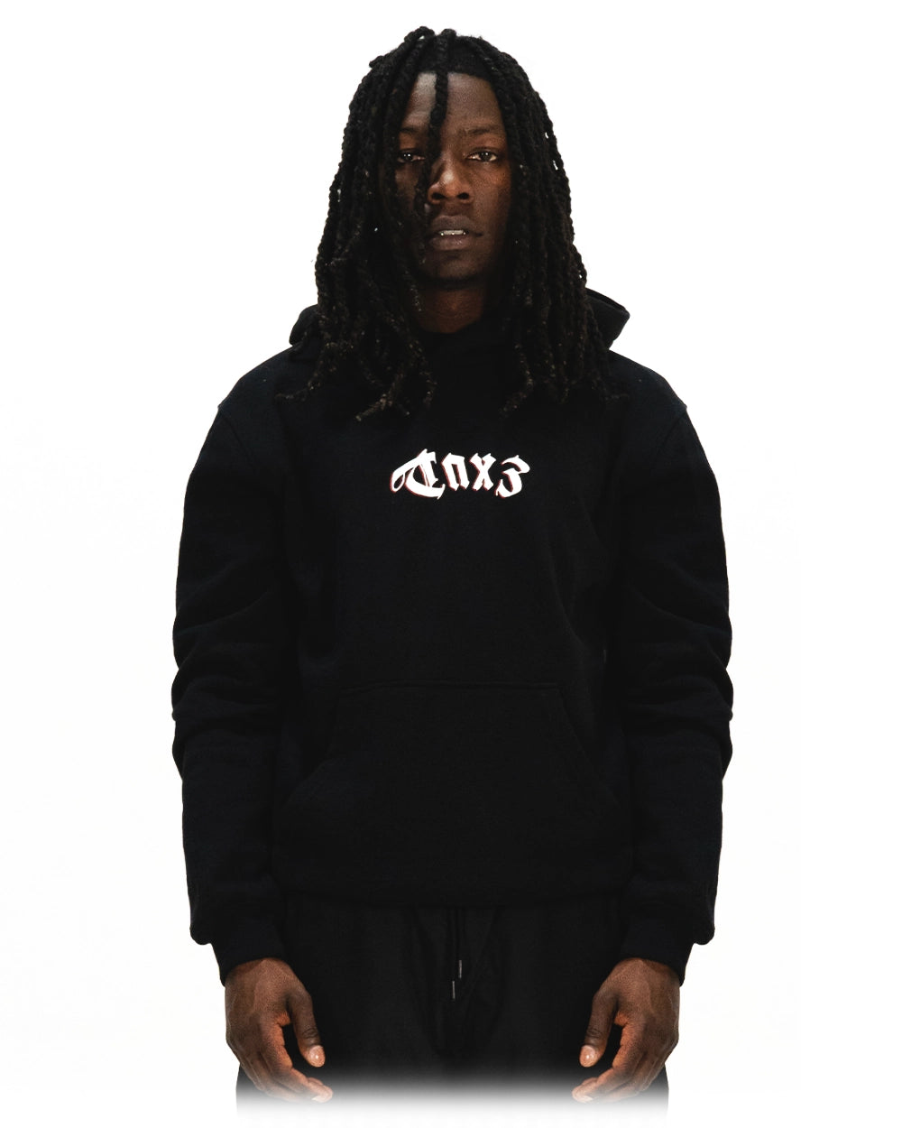 TAX3 BABY HOODIE - BLACK/RED