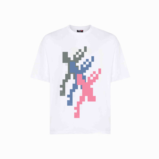 TAX3 PIXELATED X TEE - MINT GREEN/BLUE/PINK