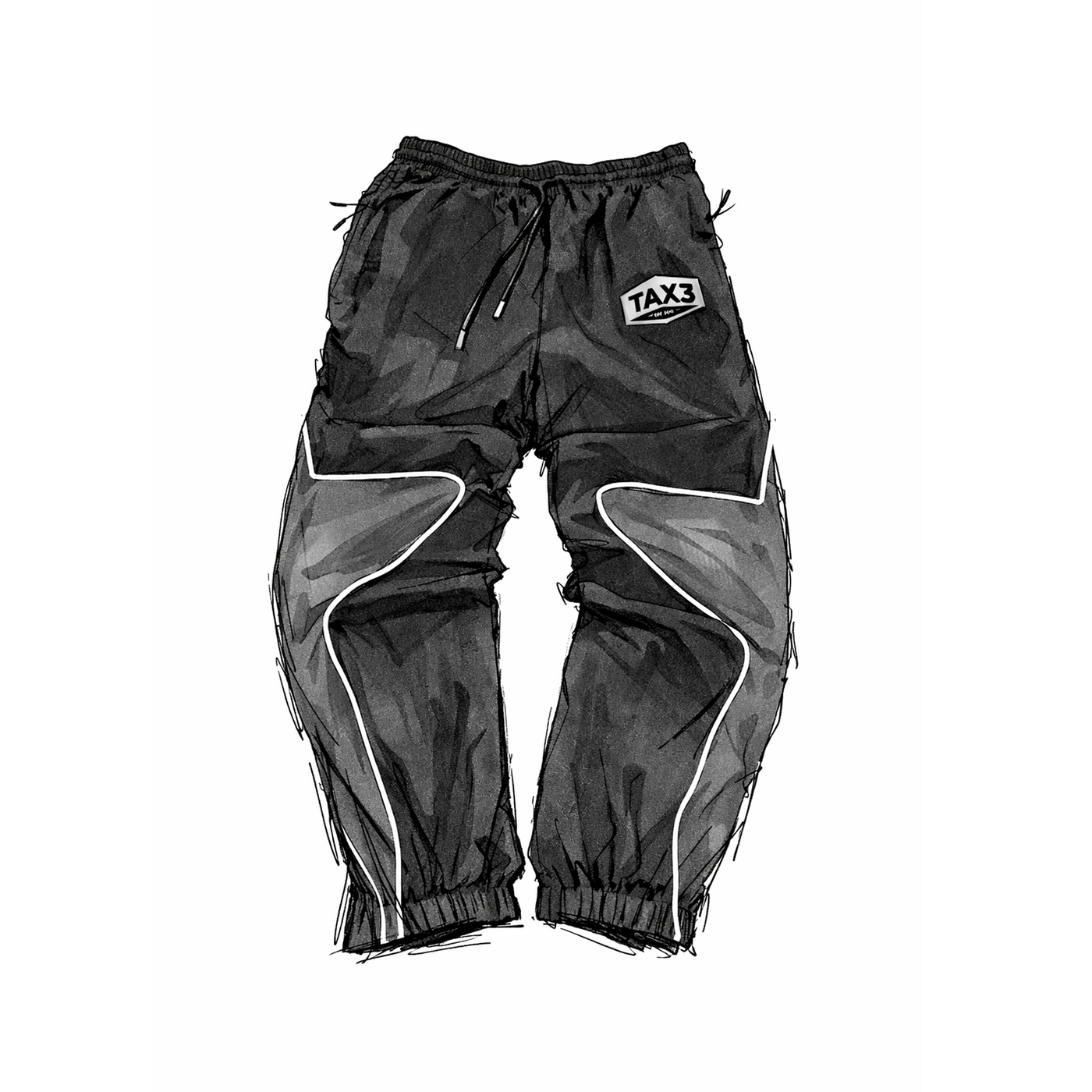 95 Shell Bottoms - Black/Grey