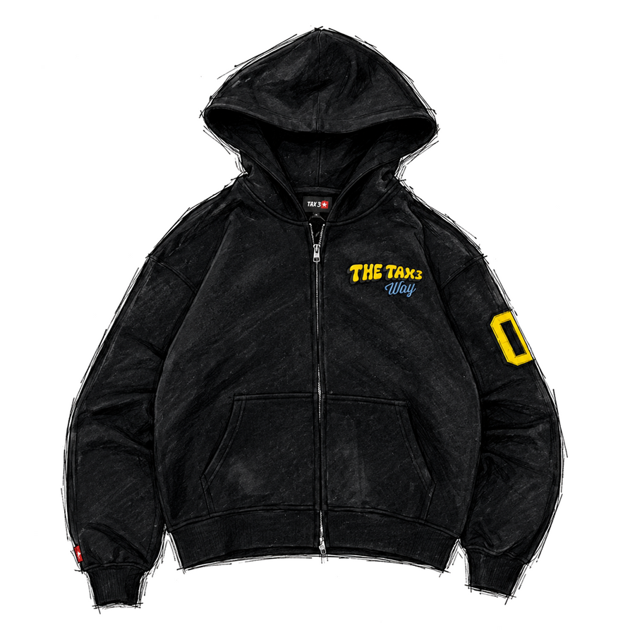 Tax3 Way Hoodie  - Black