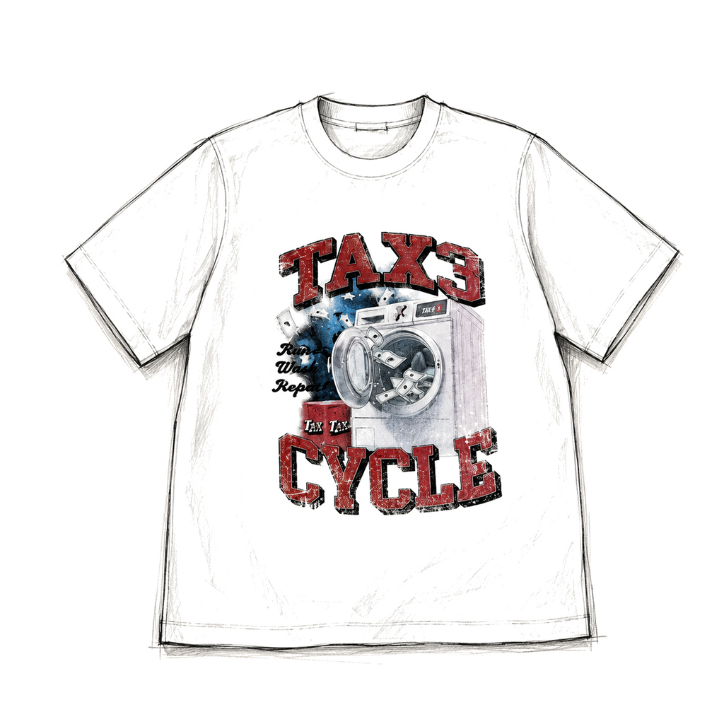 Tax3 Cycle Tee - White/Red