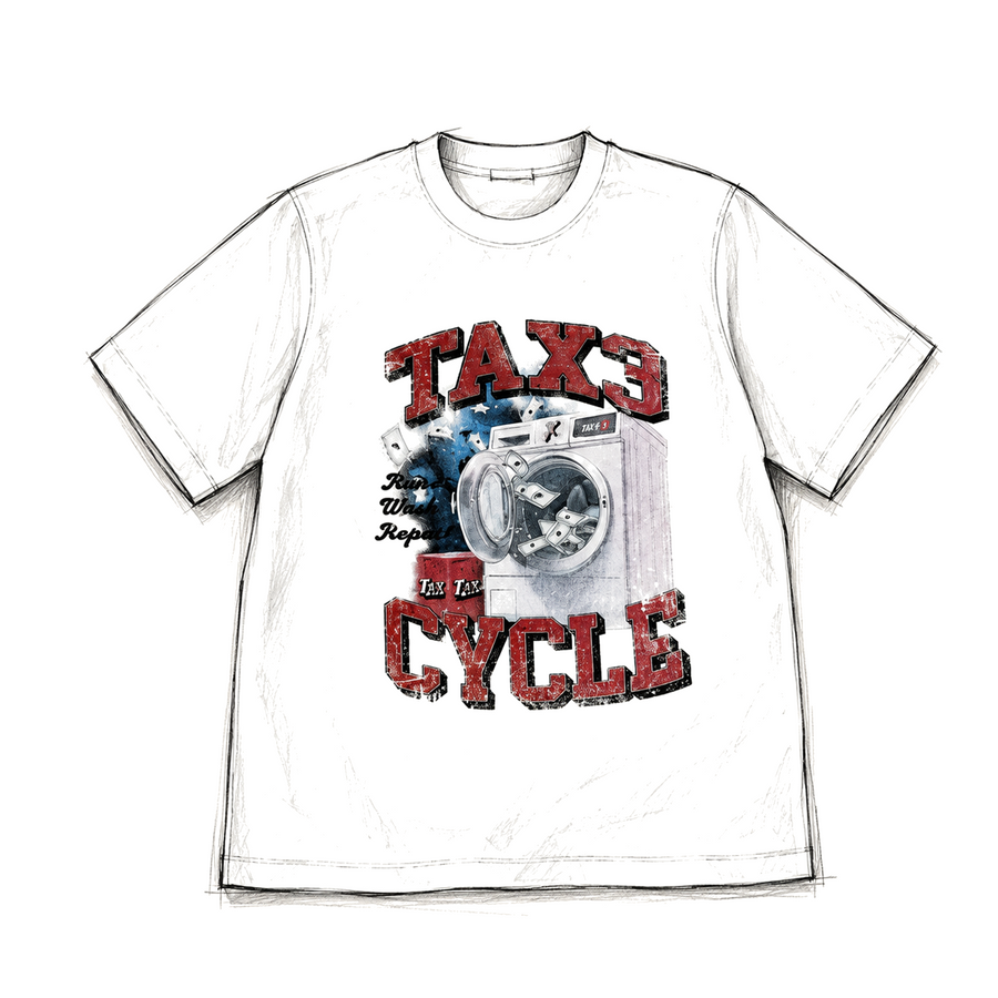 Tax3 Cycle Tee - White/Red