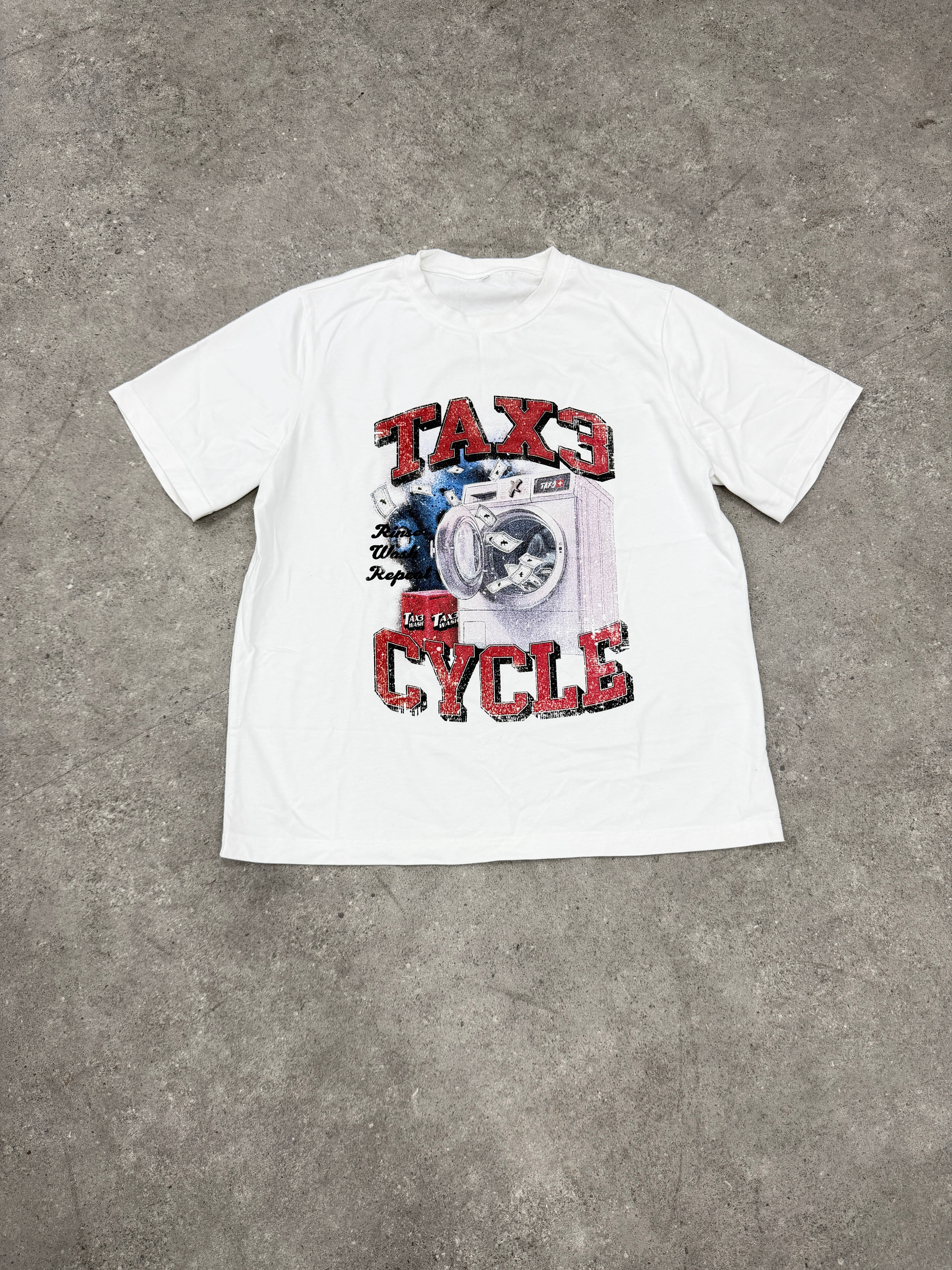 Tax3 Cycle Tee - White/Red