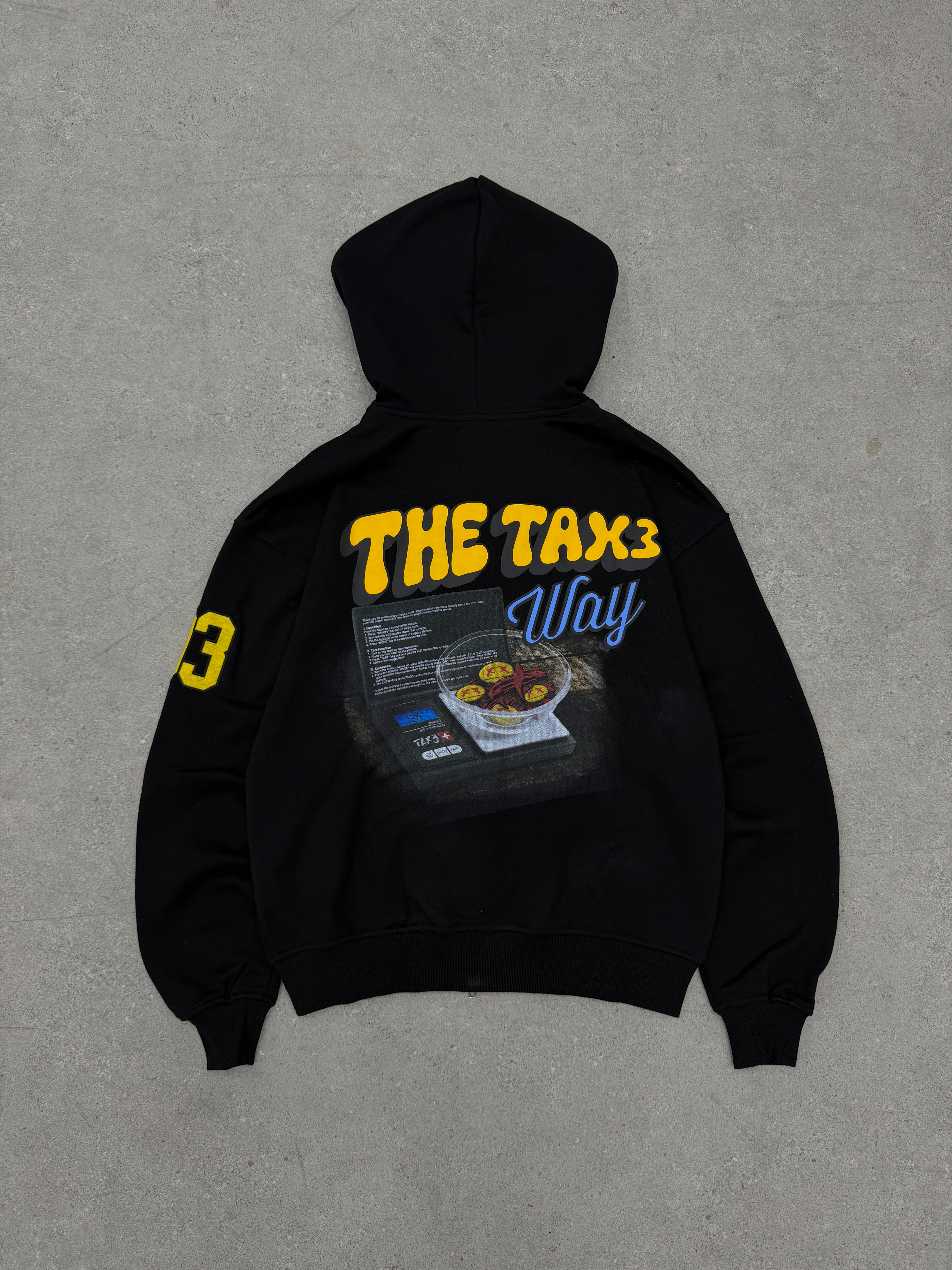 Tax3 Way Hoodie  - Black