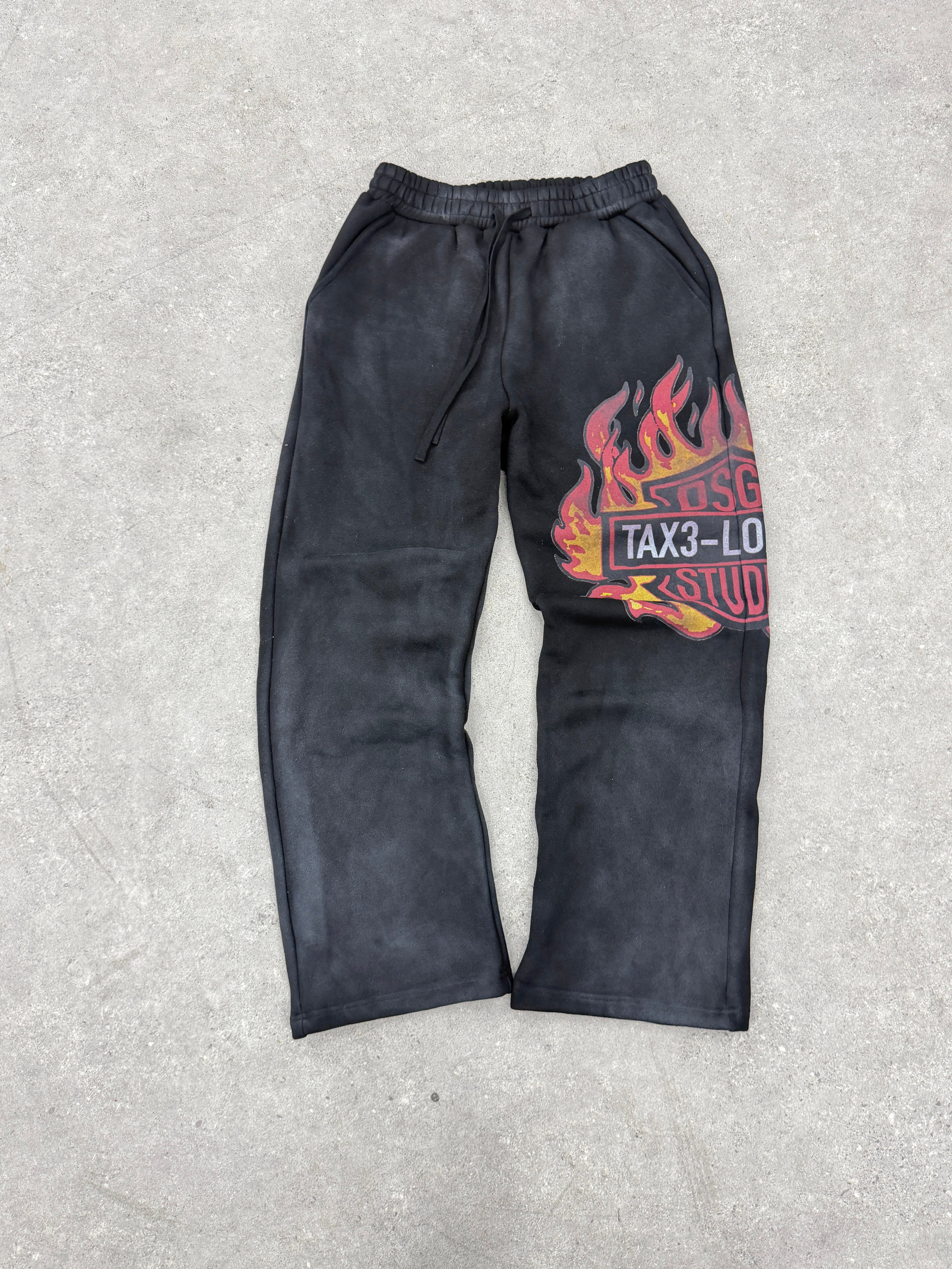 Flame Bottoms - Washed Black