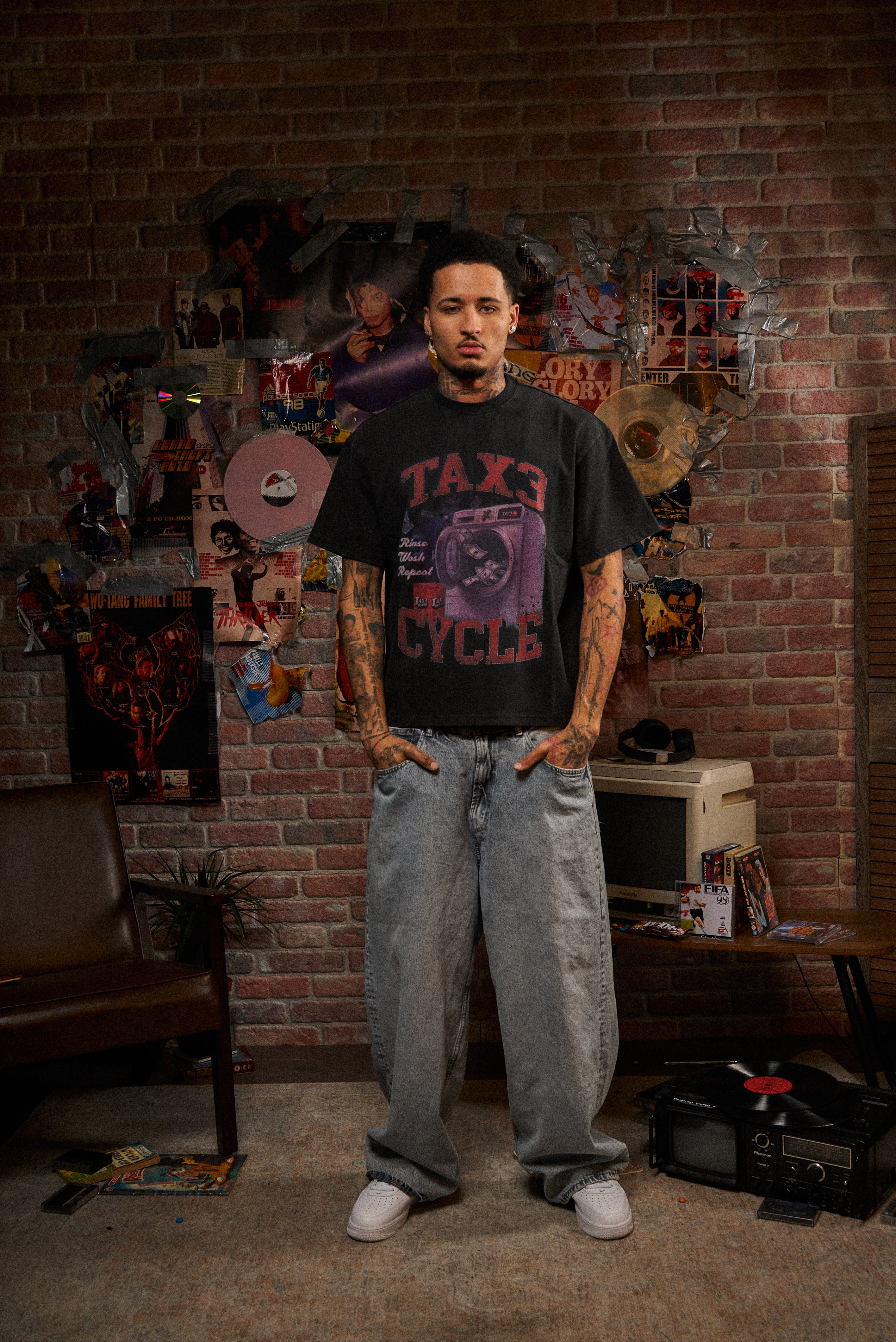 Tax3 Cycle Tee - Washed Black