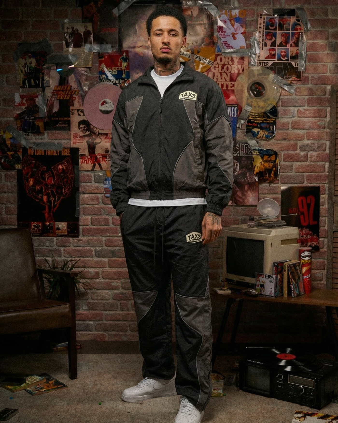 95 Shell Bottoms - Black/Grey