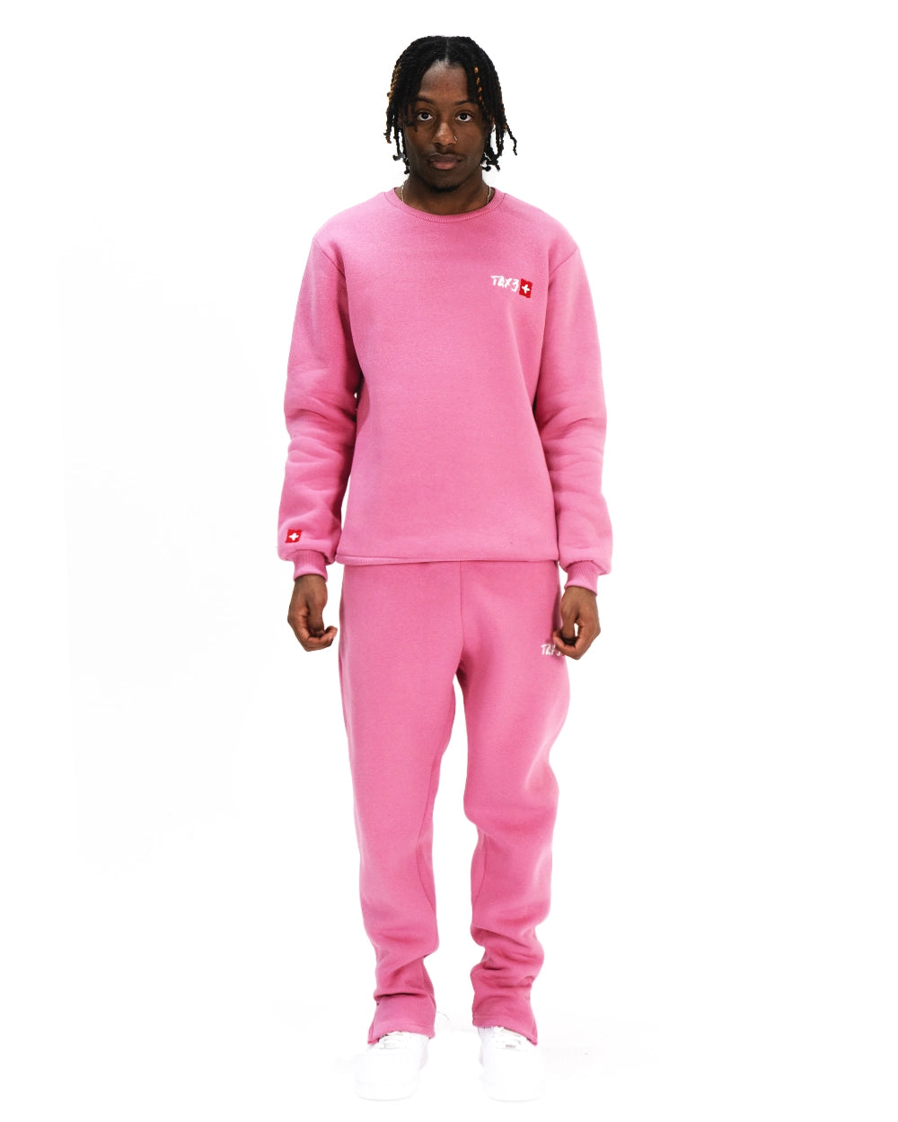 CLASSIC CREWNECK TRACKSUIT RUST PINK